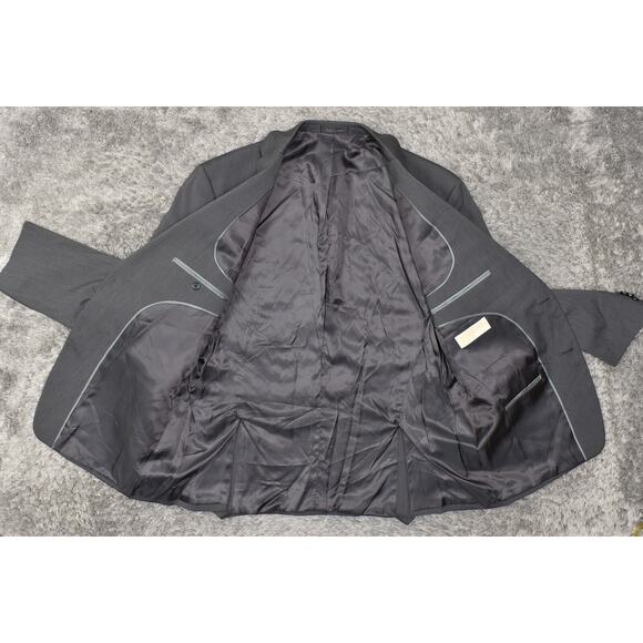 Michael Kors Men's Gray Two Button Sport Coat Blazer Size 44 Regular Polyester - Picture 4 of 6